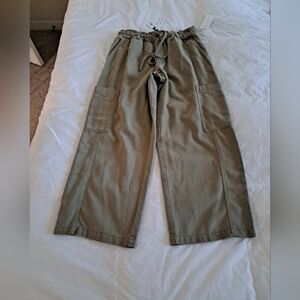 NWT Sanctuary Relaxed Cargo Crop Pants Light Green Sz XS 30×27